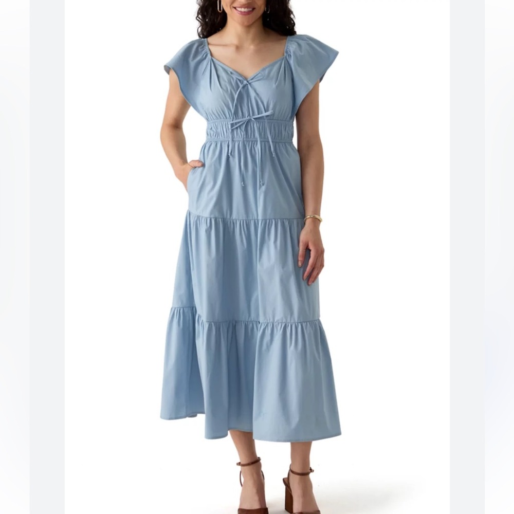 June & Hudson Poplin Midi Dress